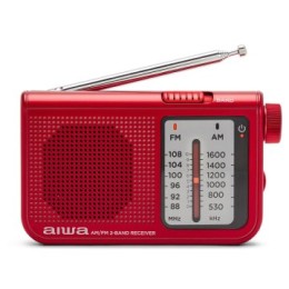 ÷ Radio analogica con altavoz aiwa rs-55 red sintonizador analogico altavoz integrado y jack 3.5mm