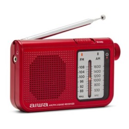 ÷ Radio analogica con altavoz aiwa rs-55 red sintonizador analogico altavoz integrado y jack 3.5mm