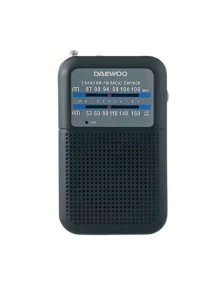 ÷ Radio analogica mini con altavoz daewo dw1008 am/fm entrada jack 3.5mm antena telescopica funciona c