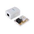 ÷ Roseta de superficie categoria 6 1 hembra rj45 color blanco